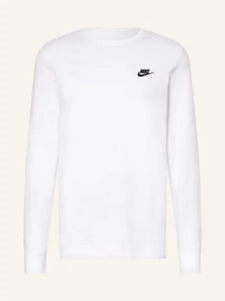 Dlouhé tričko s dlouhým rukávem Nike bílé
