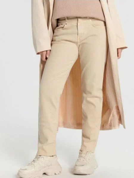 Джинси high waist straight пшеничний