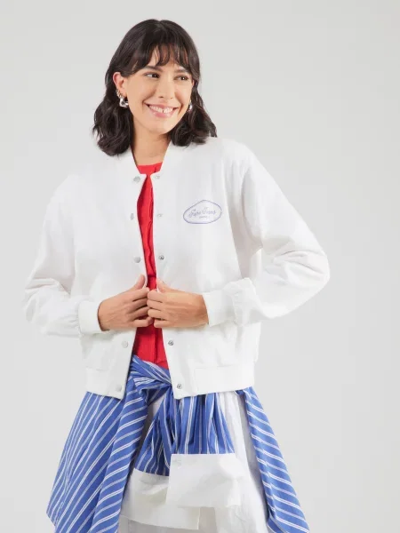 Pepe Jeans Tepláková bunda kráľovská modrá biela