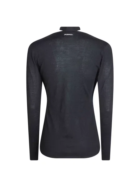 Sweter Pinko z dekoltem w serek czarny