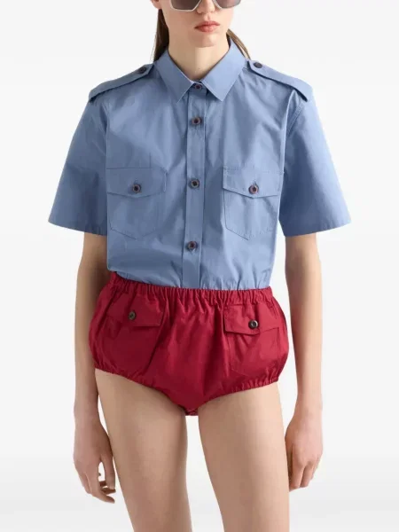 Koszula Prada popelinowa niebieska