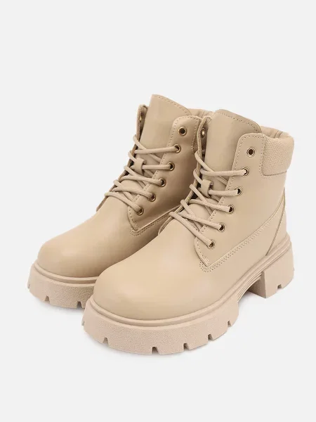 Черевики YUKI екошкіра бежевий