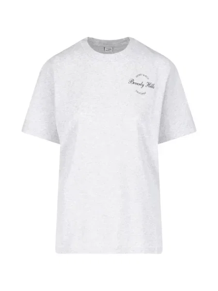 Tricou Sporty & Rich cu imagine gri