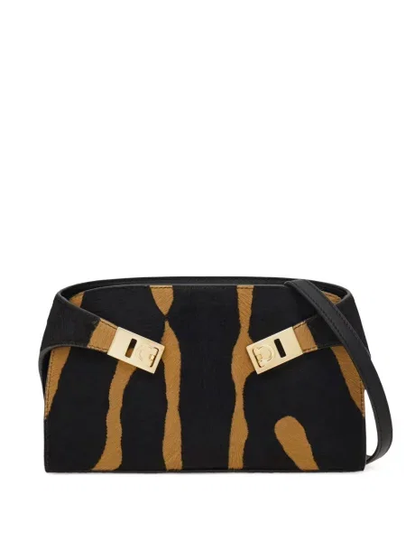 Mały body Ferragamo z nadrukiem w zebrę czarny