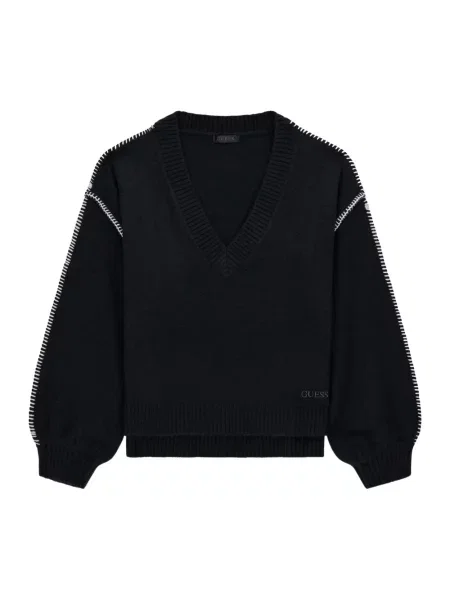 Sweter Guess wełniany czarny