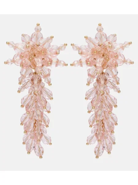 Cercei Self-portrait de cristal roz