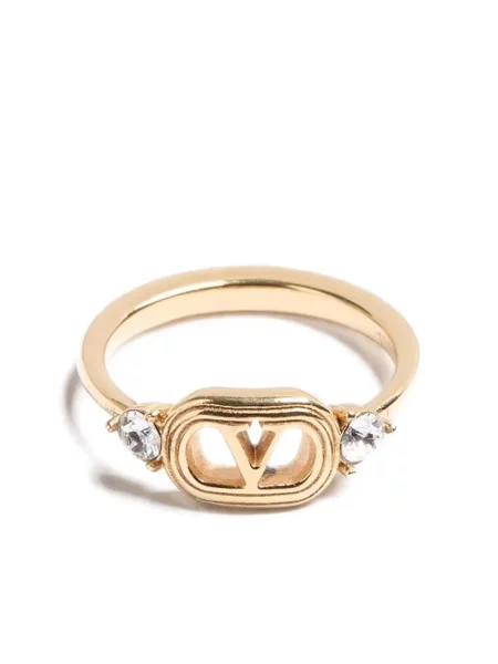 Inel Valentino Garavani de cristal auriu