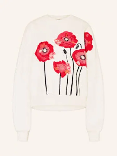 Drykorn Bluza Astera Kobiety biały|czerwony wzorzysty S biała