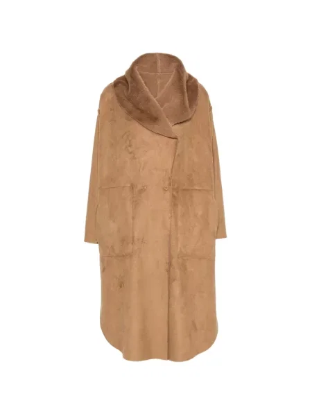 Gulerat haină din piele de oaie Collection Privée? din piele de oaie maro