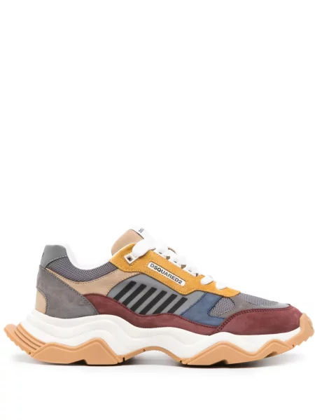 Sneakerși Dsquared2 cu șireturi din dantelă gri