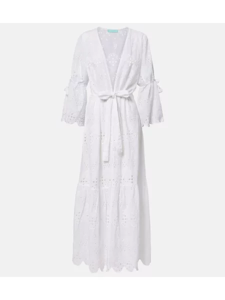 Rochie Melissa Odabash cu broderie alb