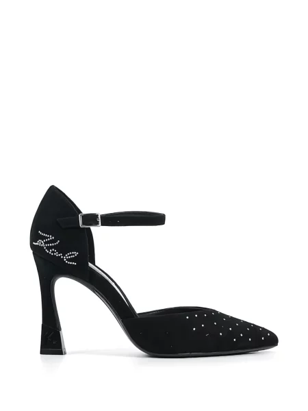 Pantofi cu toc Karl Lagerfeld cu bretele negru