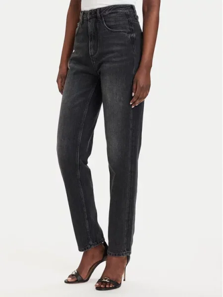 Guess Jeansy Mom Fit czarny