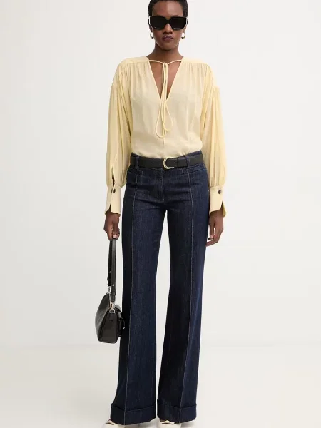 Pinko bluza z viskozo rumena