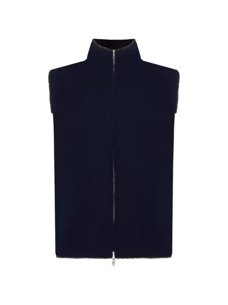 Kašmírová vesta N.peal modrá