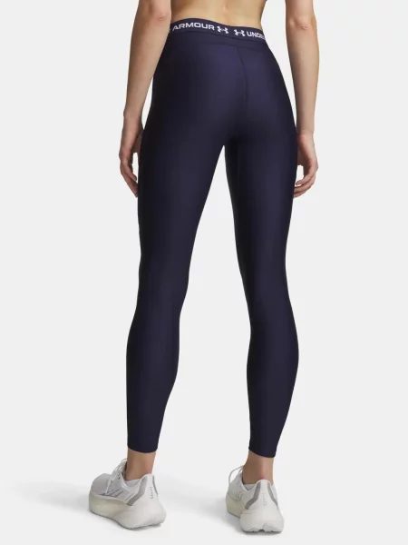 Legginsy treningowe Under Armour HeatGear Leggings midnight navy/white niebieskie