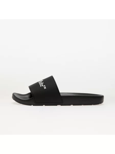 Klapki Off-white z nadrukiem białe