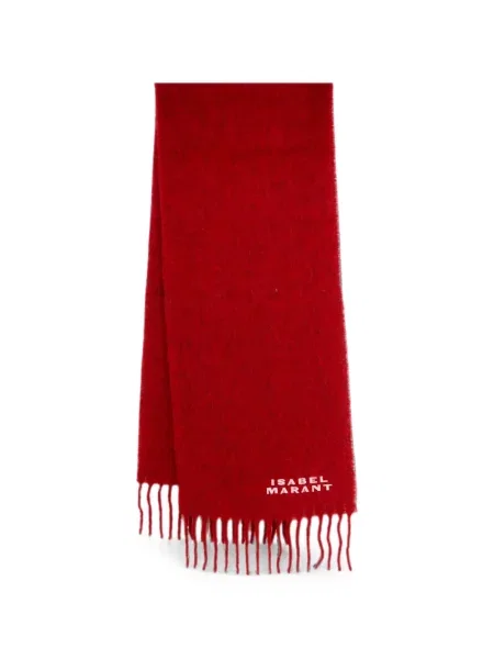 Fular Isabel Marant cu broderie roșu