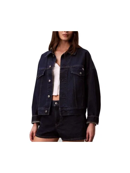 Calvin Klein Jeans De blugi geacă TRUCKER | Relaxed fit negru