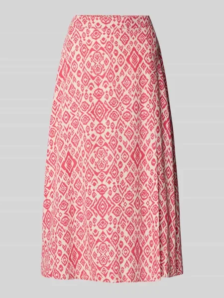 Spódnica midi z mieszanki lnu i model ‘LINNO’ Ichi