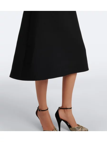 Rochie midi Valentino din crep negru