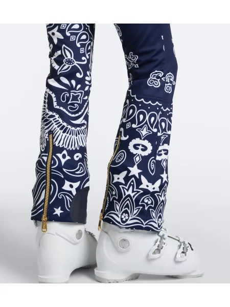 Pantaloni de schi Goldbergh cu model paisley albastru