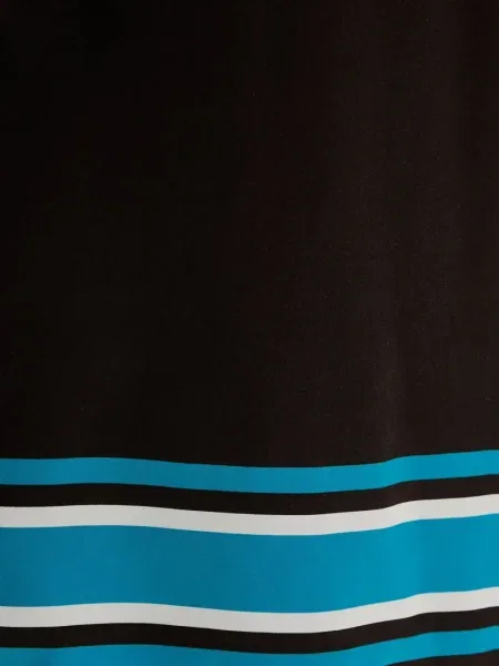 Pantaloni Luisa Spagnoli din satin cu dungi maro