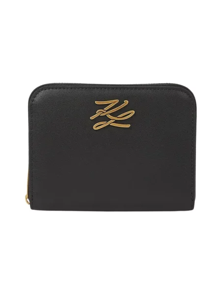 Portfel Karl Lagerfeld z logo czarny