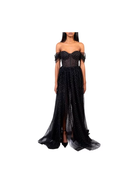 Sukienka wieczorowa Doris S tiulowa czarna