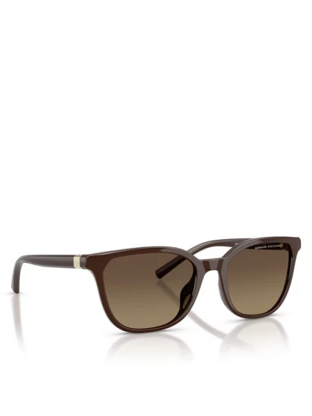 Sluneční brýle Armani Exchange hnědé