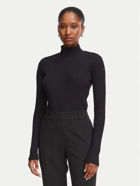HUGO Bluză cu gât negru