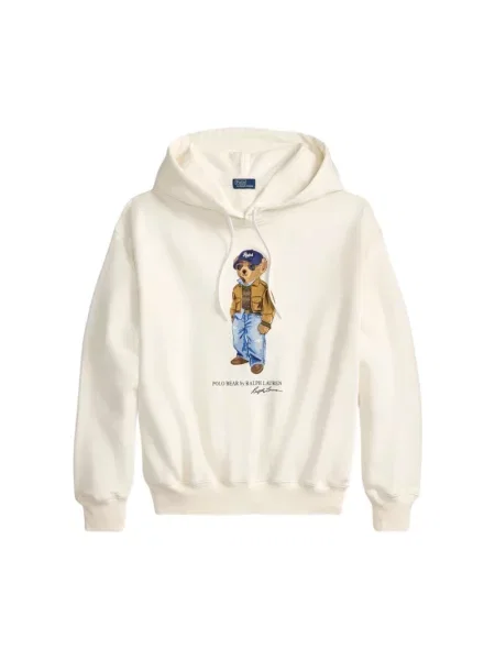 Bluza z kapturem Polo Ralph Lauren z kapturem biała