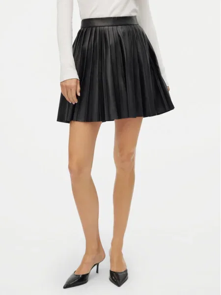 Vero Moda Fustă din imitație de piele Naomielly negru