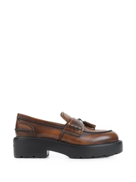 Pantofi loafer Miu Miu din piele maro