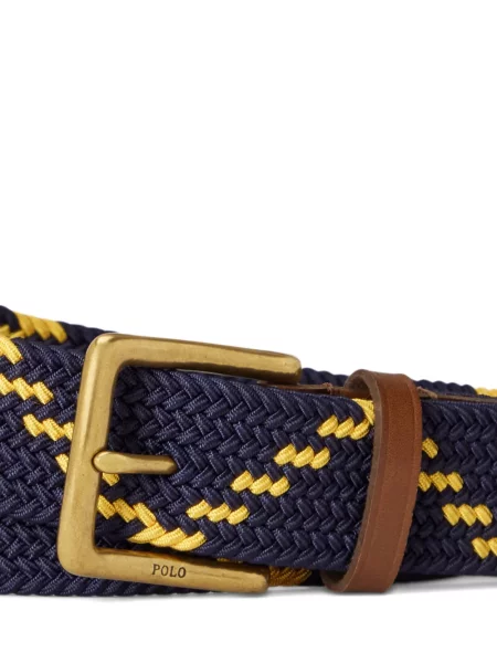Curea Polo Ralph Lauren tricotate cu autograf cu șireturi albastru
