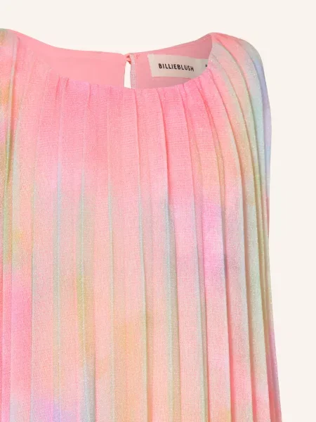Billieblush Sukienka Plisowana Z Siateczki rosa żółta