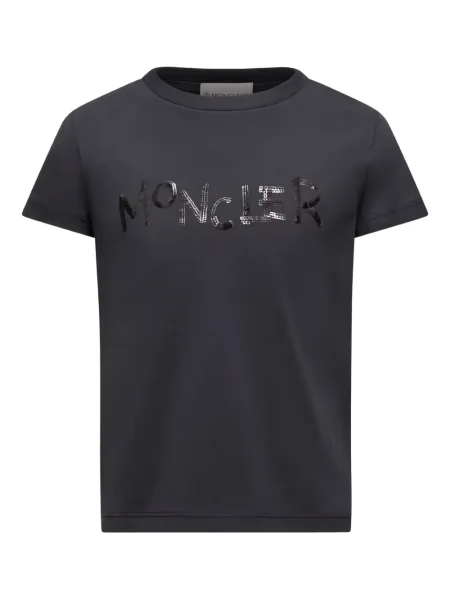 Koszulka dziecięca Moncler Enfant czarna