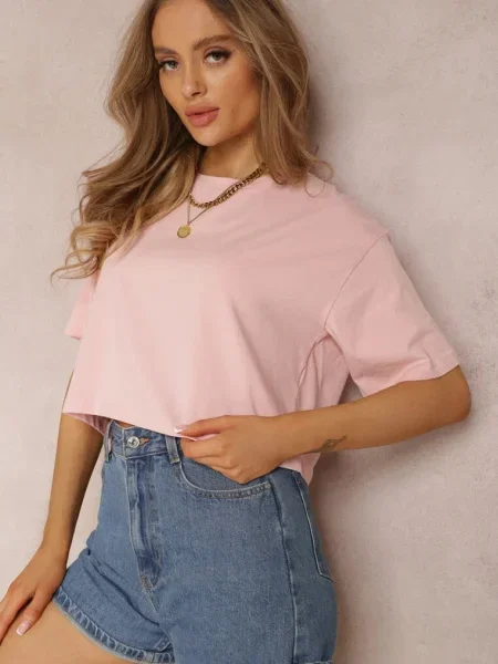 Tricou deschis Phelista roz