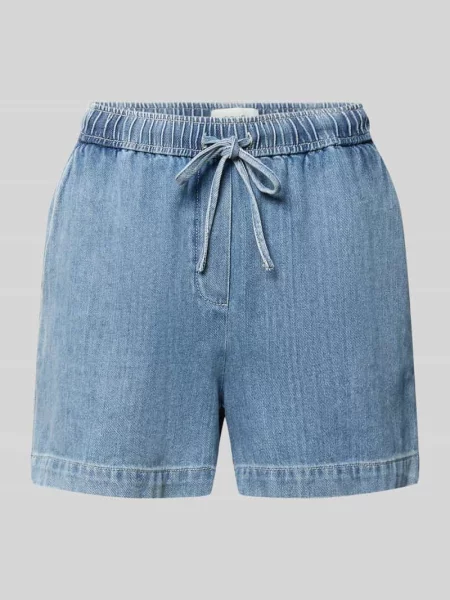 Szorty o kroju straight fit w optyce dżinsu model Musia' Opus niebieskie