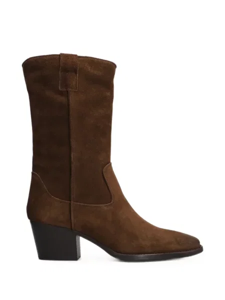 Botine Julie Dee din piele de căprioară maro