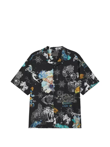 Графичен риза Musium Div. с принт черно
