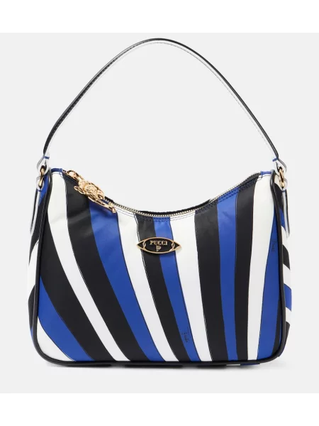 Geantă Pucci din canvas albastru