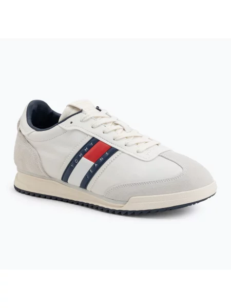 Boty Tommy Jeans Retro Runner Cleated Mix rwb šedé