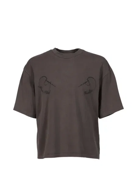 Tricou Jean Paul Gaultier cu broderie maro