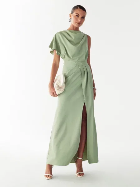 BWLDR Rochie de seară pastel verde