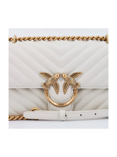 Geanta crossbody Pinko din piele bej
