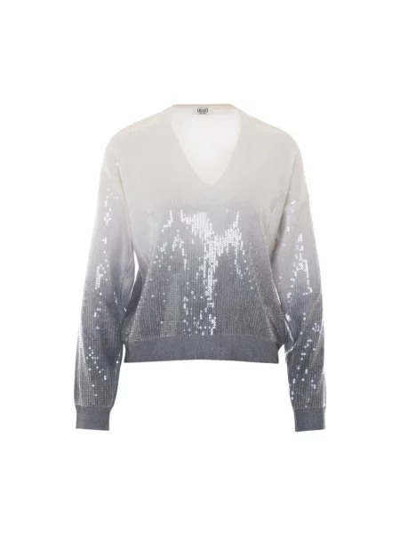 Dzianinowy sweter Liu Jo szary