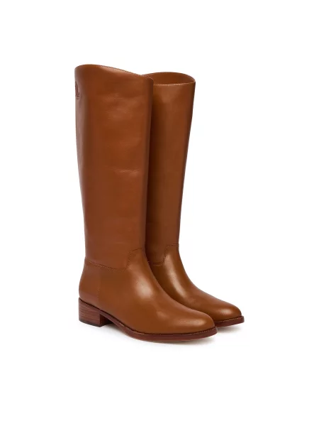 Kozačky LAUREN RALPH LAUREN hnědá