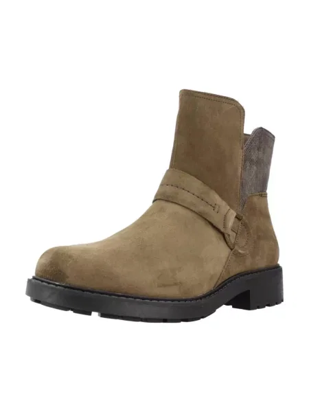 Botki Clarks skórzane beżowe