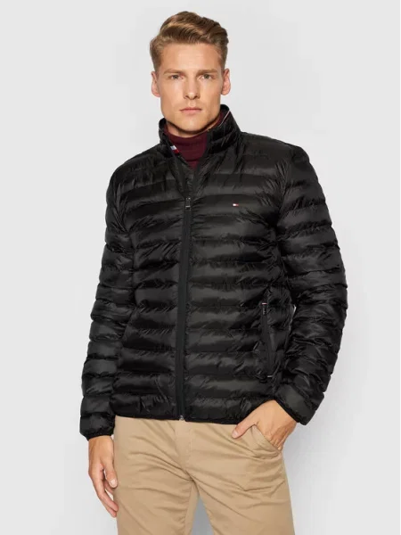 Prehodna jakna Tommy Hilfiger črna